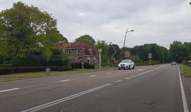 <p>De flitspaal langs de Voorthuizerstraat in Putten.</p>