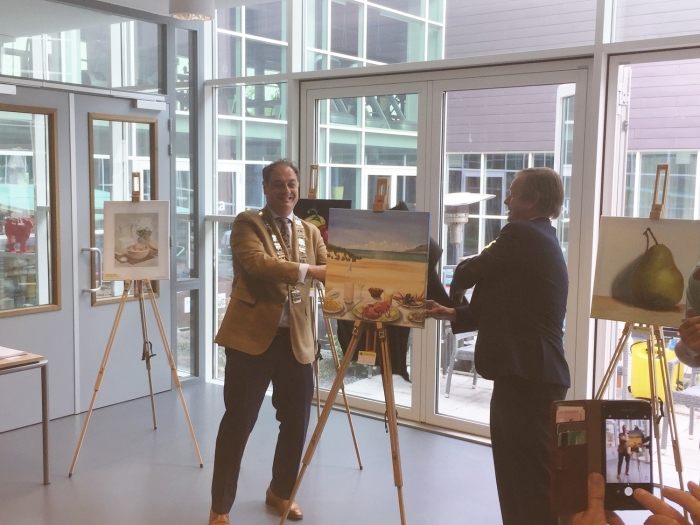 Opening door burgemeester Bouwmeeste en Latent Talent voorzitter Alexander Artz