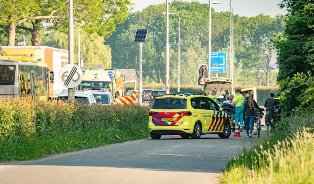 Ongeluk op de parallelweg bij de Schoudermantel