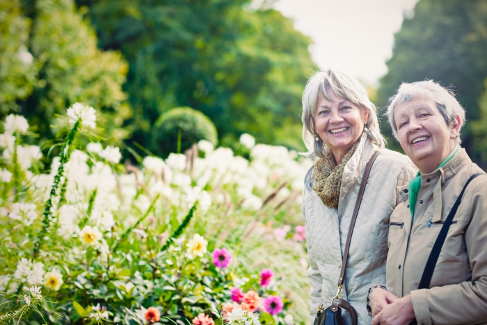 Dames aan de wandel