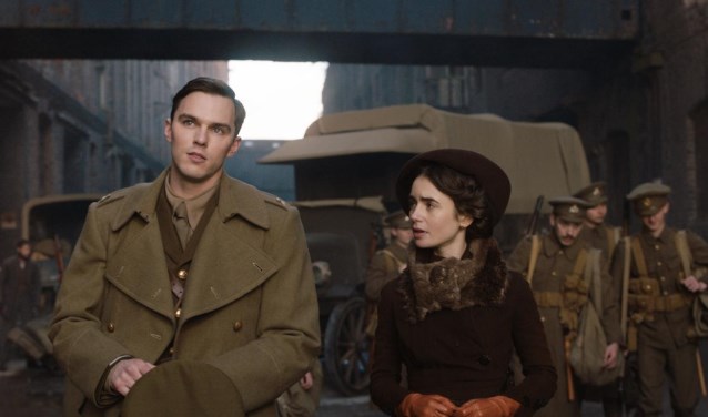 Nicholas Hoult and Lily Collins in the film TOLKIEN. Photo Courtesy of Fox Searchlight Pictures. © 2019 Twentieth Century Fox Film Corporation All Rights Reserved