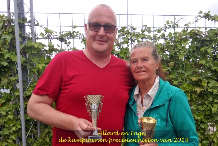 Allard Everts en Inge van der Tuin, de beste schutters