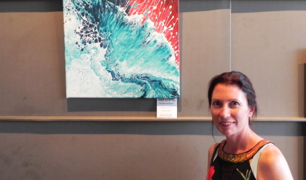 <p>Olivia O'Keeffe tijdens de kunstfietsdagen 2019</p>
