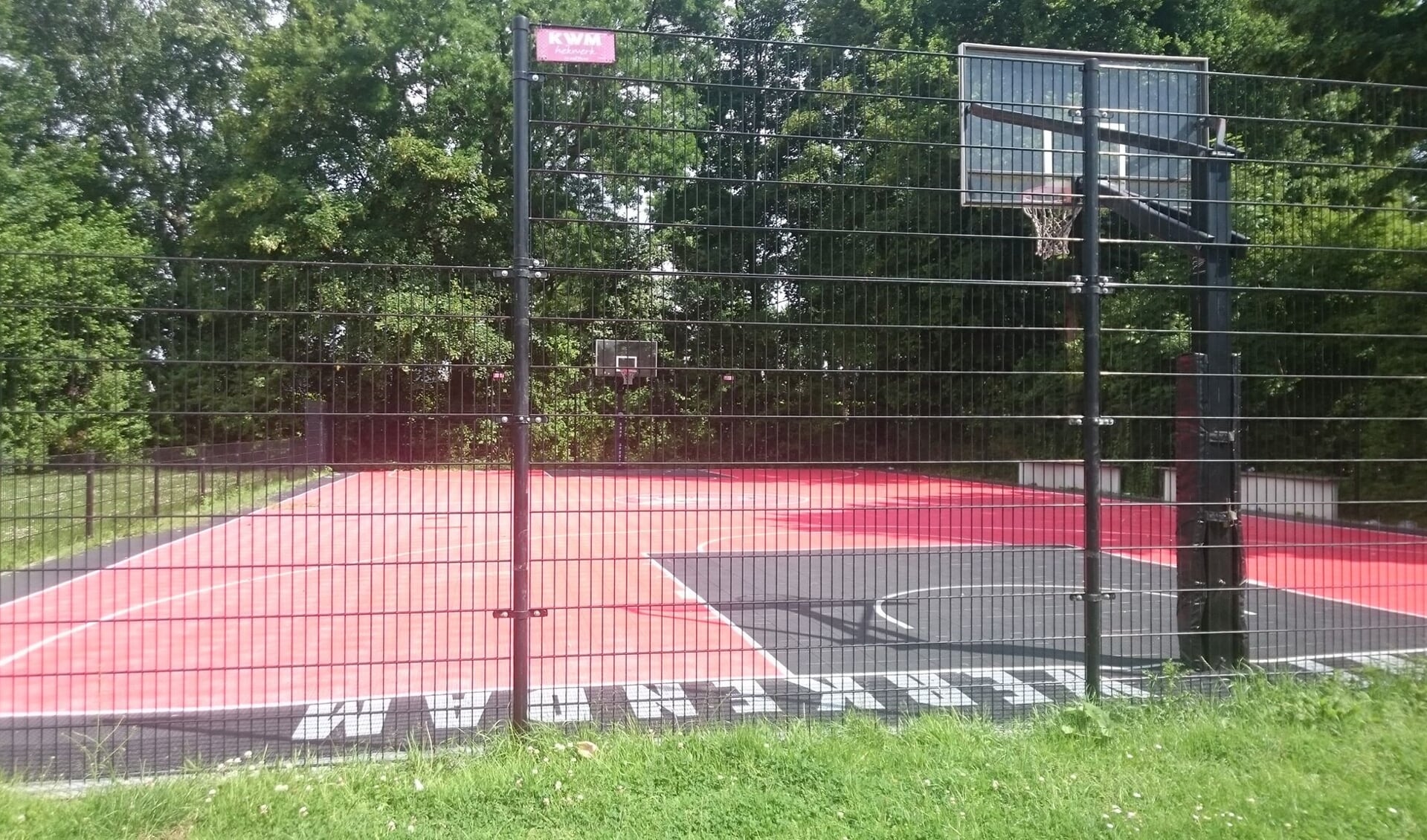 Het basketbalveldje aan de Sportlaan in Werkendam moet als voorbeeld dienen voor de grote wens van het viertal.