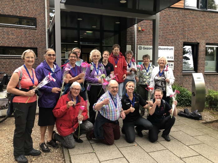 Deelnemers en begeleiders van de Maarnse Wandell Challenge
