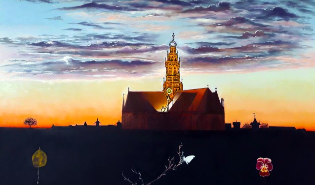 De expositie toont verschillende werken met verschillende toepassingen van 'licht'.