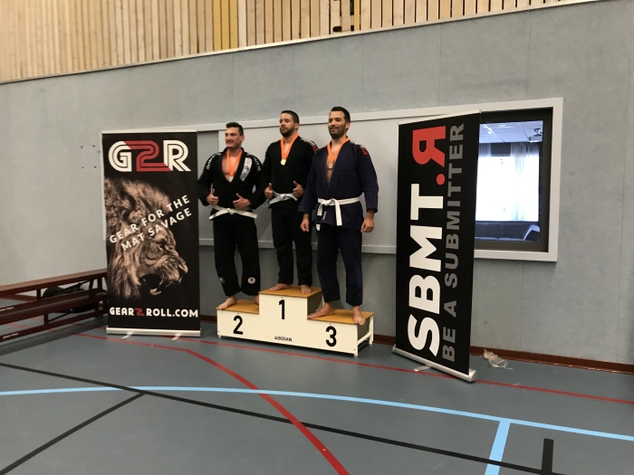 Chris 3e op het BJJ kampioenschap in Nijmegen