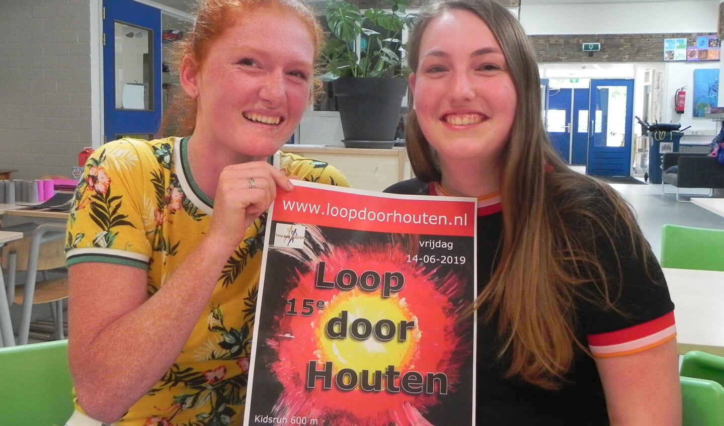 Conchètta Renssen en Charlotte Vermeeren zetten zich met hart en ziel in voor de Loop door Houten.