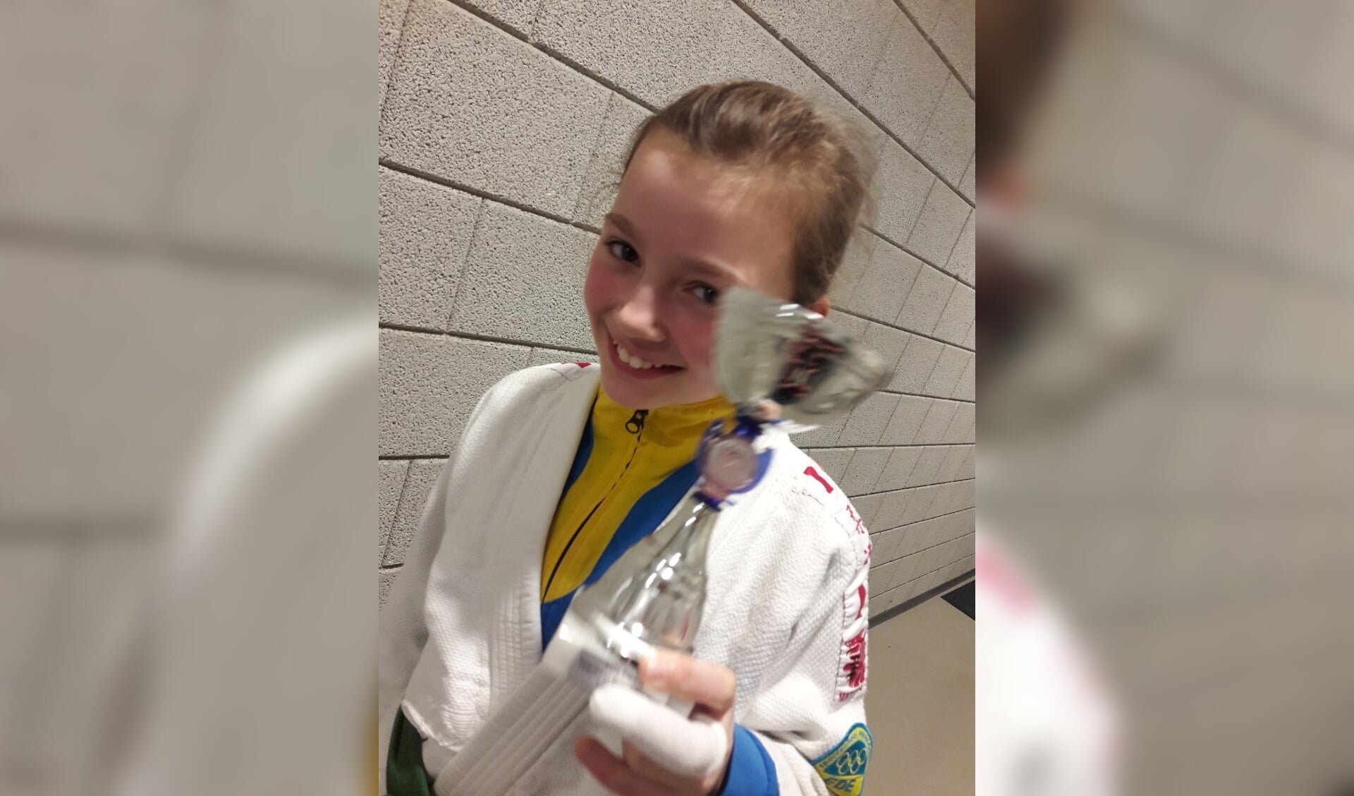 Fabienne kampioen (foto bij een ander judo-toernooi)