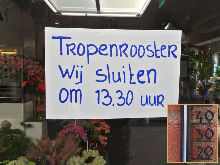 Gesloten wegens de warmte