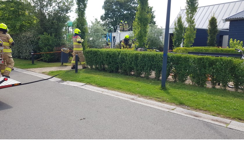 Het vuur op de camping was snel onder controle.