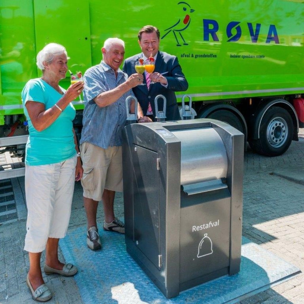 De containters voor restafval zijn al op diverse plekken in Amersfoort geplaatst.