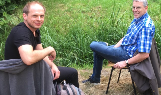 Laurens de Boer (l.) en Edwin Saan, het muzikaal-artistieke team van The Passion 2020 Ouderkerk