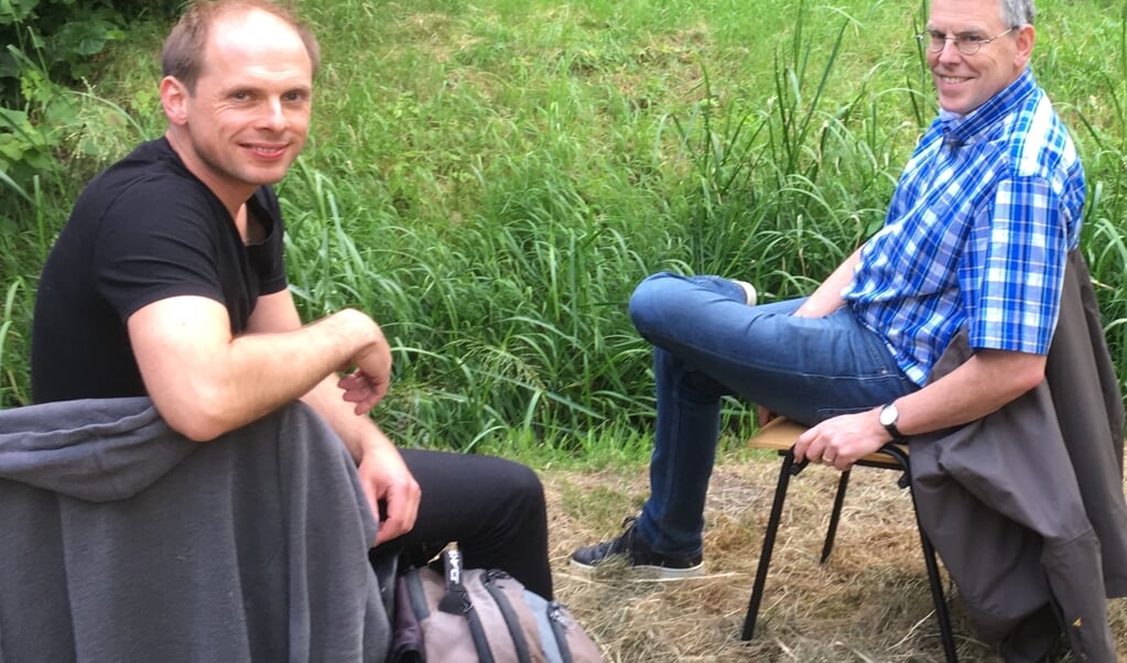 Laurens de Boer (l.) en Edwin Saan, het muzikaal-artistieke team van The Passion 2020 Ouderkerk