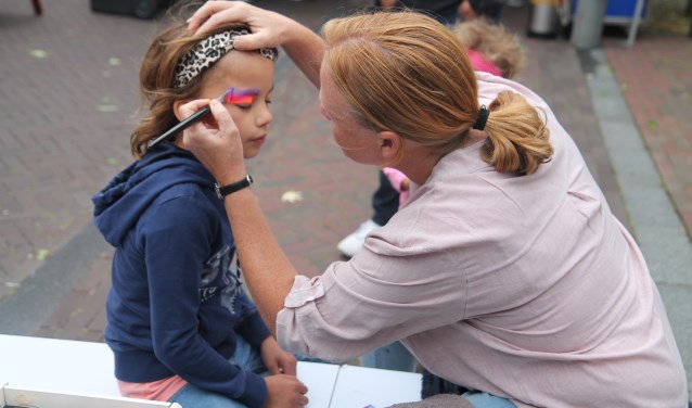 Kinderen konden geschminkt worden.