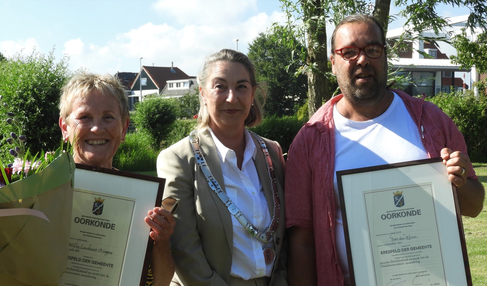 Willy Landzaat, Mariëtte Sedee en Bert den Elzen.