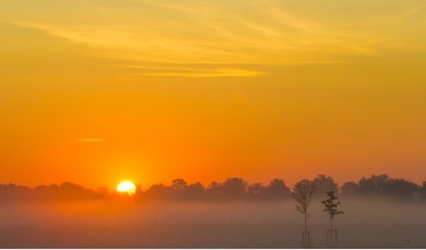 Zonsondergang op 23 juli 2019