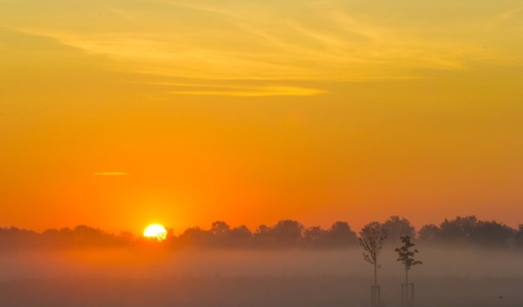 Zonsondergang op 23 juli 2019