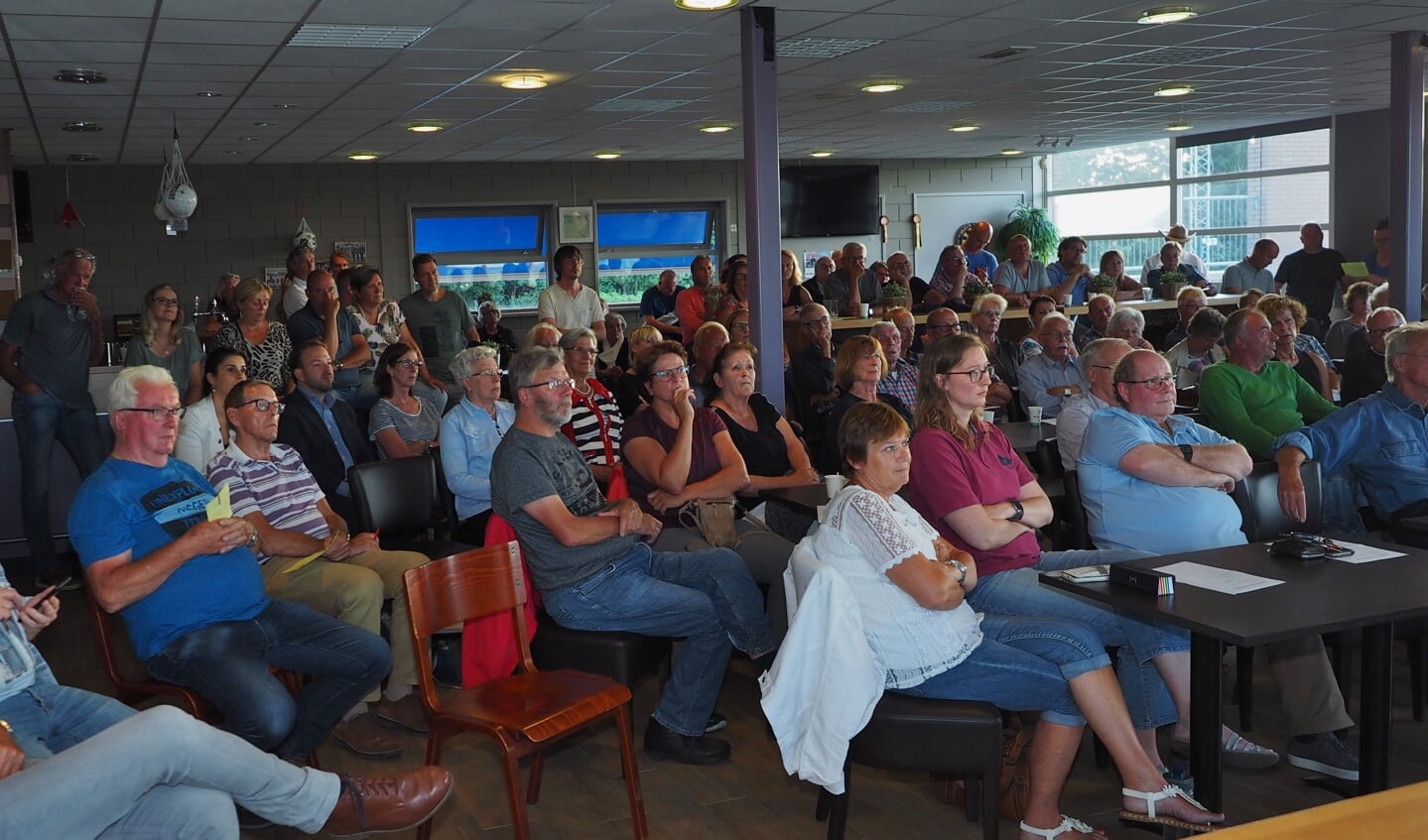 In de kantine van Sportpark Spaarndam luisterden ruim 100 mensen naar de plannen van de nieuwe dorpsvereniging Spaarndam=1
