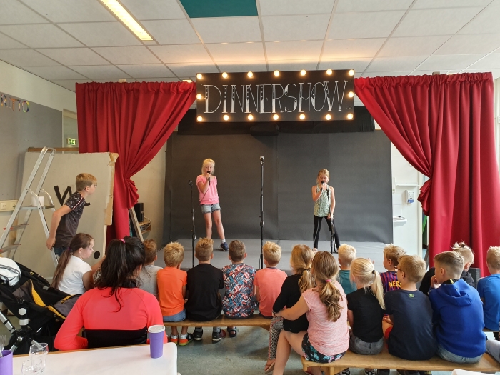 Optreden tijdens de dinnershow