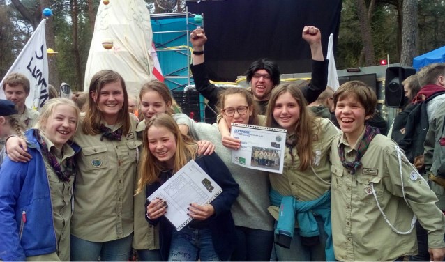 Scouts blij met 4e plaats
