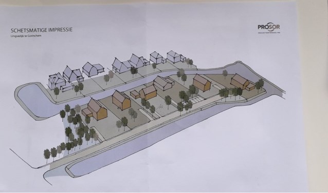 Een impressie van het bouwplan aan de Lingsedijk 45.