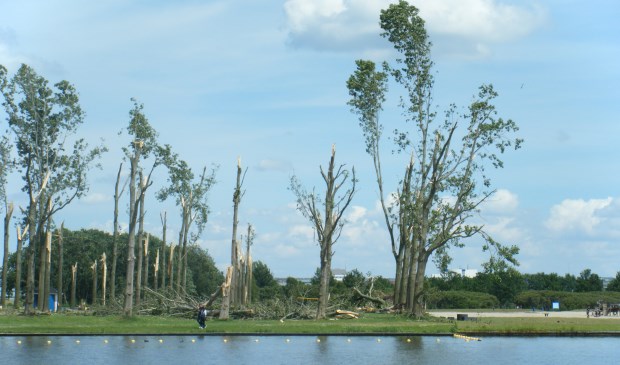De schade na de storm van 5 juni.