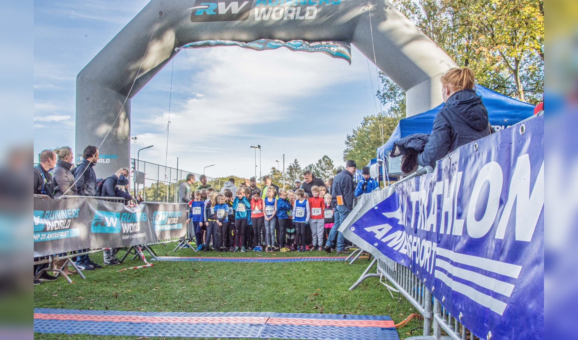Start van de Vlasakkerloop - kidsrun in 2018