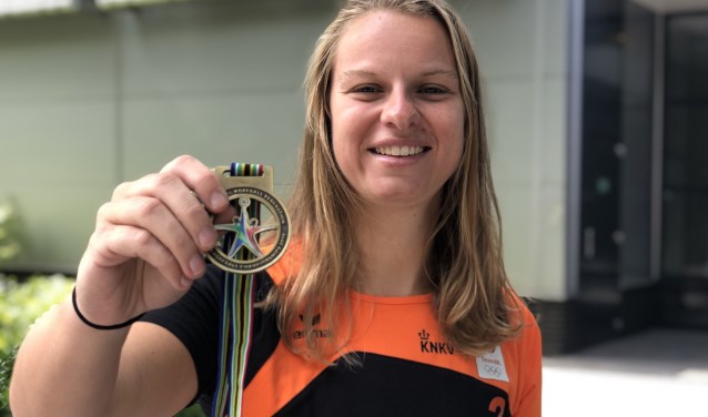 Barbara Brouwer won goud met Oranje tijdens het WK in Zuid-Afrika.