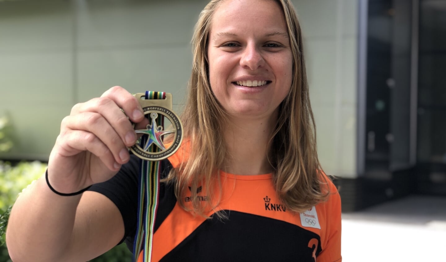 Barbara Brouwer won goud met Oranje tijdens het WK in Zuid-Afrika.