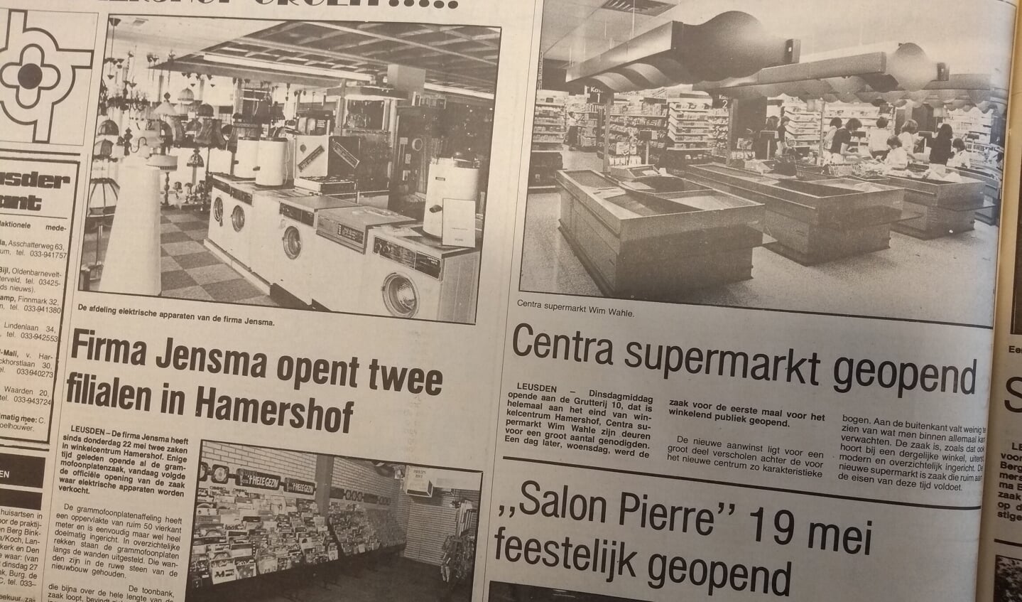 De Leusder Krant meldt in het voorjaar van 1980 dat de Centra in De Hamershof geopend werd. 