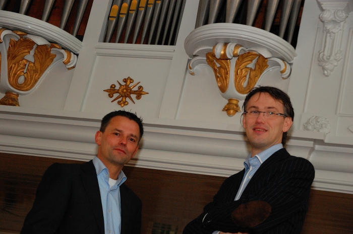 Organisten Andre van Vliet en Marco den Toom