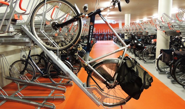 Een fietsenstalling.