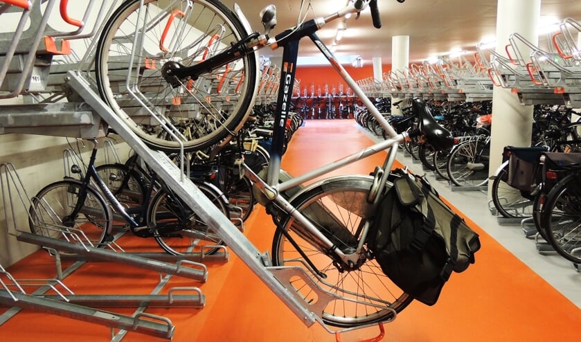 Een fietsenstalling.