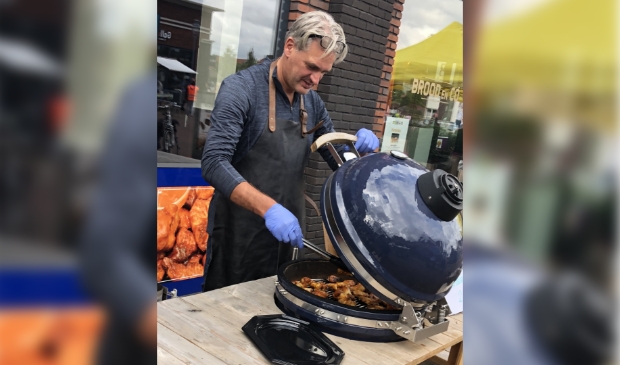Wim van Eekeres in actie met de Blue Bullit.