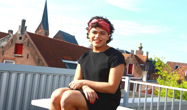 Faye Groenewoud. ,,Vooral mijn stem is nog een struikelblok. Als ik begin te praten, dan horen mensen een man.´´