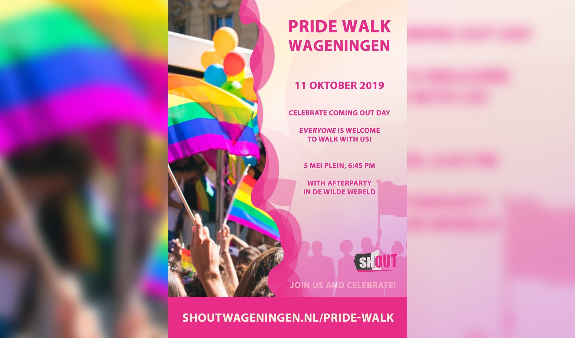 Aankondiging Pride Walk Wageningen