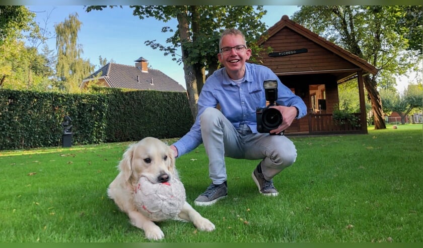 Aalt Guliker zelf op de foto met zijn huisdier.