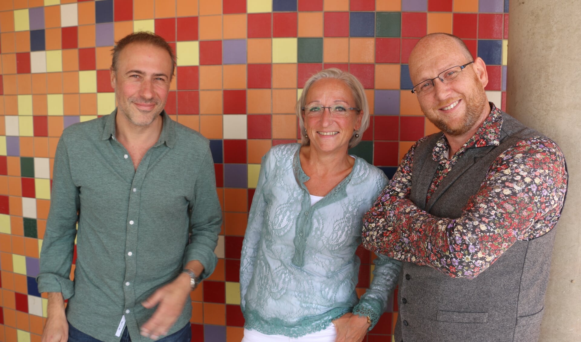 Arina Rengelink (communicatie), Maurice Ditmer (educatie/participatie, rechts), Edgar van Asselt (artistieke leiding/programmering).