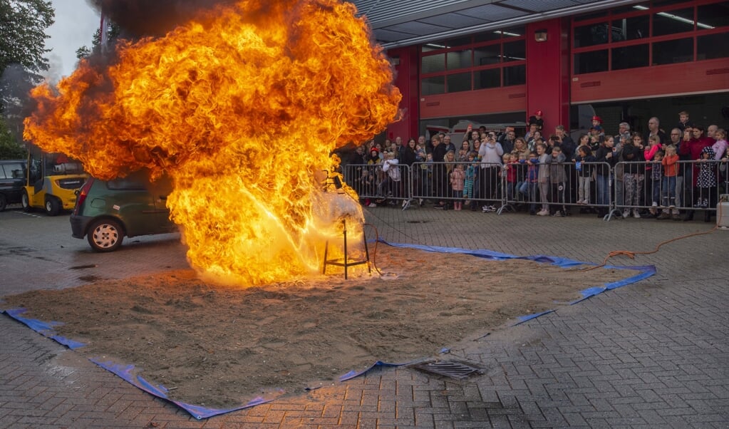 Een demonstratie wat er kan gebeuren bij een 'vlam in de pan' 