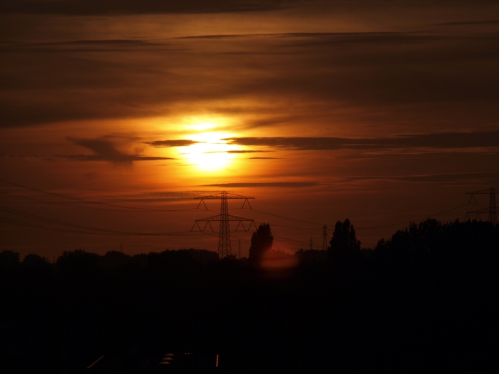 Zonsondergang bezien vanuit Sliedrecht