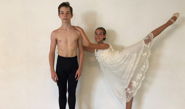 Femke en Simon tijdens de repetities van Mythos