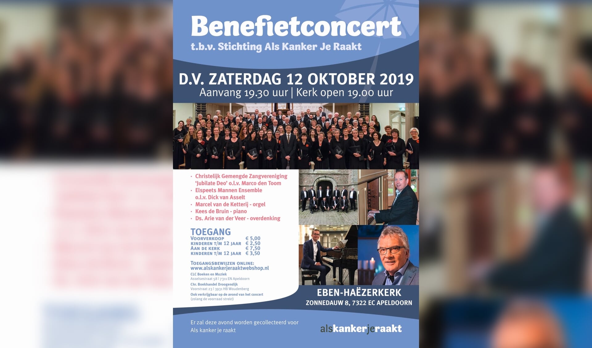 Benefietconcert  'Als kanker je raakt'