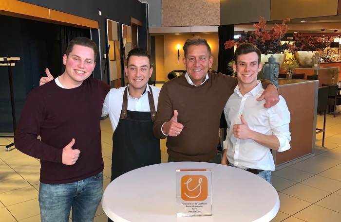V.l.n.r: Tijs Mureau, Nick Brussé, Are v/d Nieuwendijk en Milano van der Gaag.