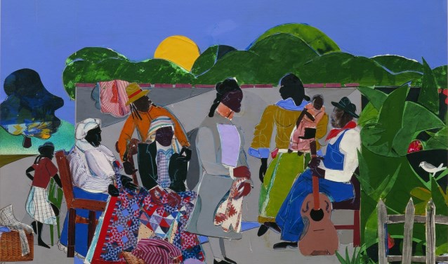 Binnenkort te zien in KAdE: ‘Maquette for Quilting Time’ (1985) van Romare Bearden.