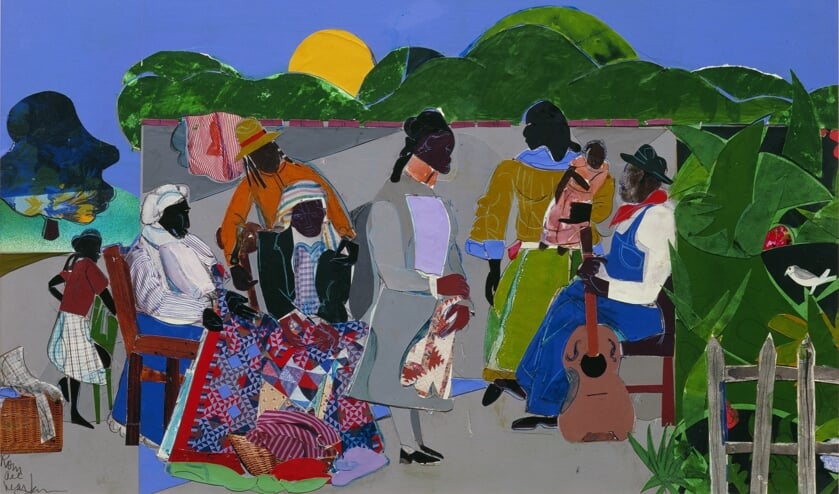 Binnenkort te zien in KAdE: ‘Maquette for Quilting Time’ (1985) van Romare Bearden.