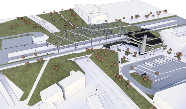 De doorfietsroute bij station Ede-Wageningen is een van de vele projecten waar de gemeente Ede 11 mei een presentatie over geeft.