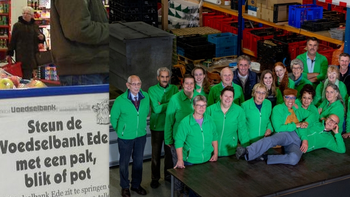 enkele vrijwilligers van Voedselbank Ede