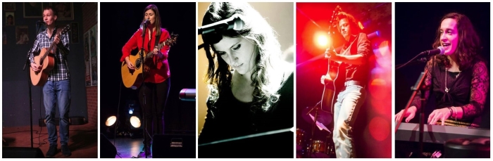 Vlnr.: Marijn van Muijen, JaneLynn, Mijke Breepoel en The Mockingbirds