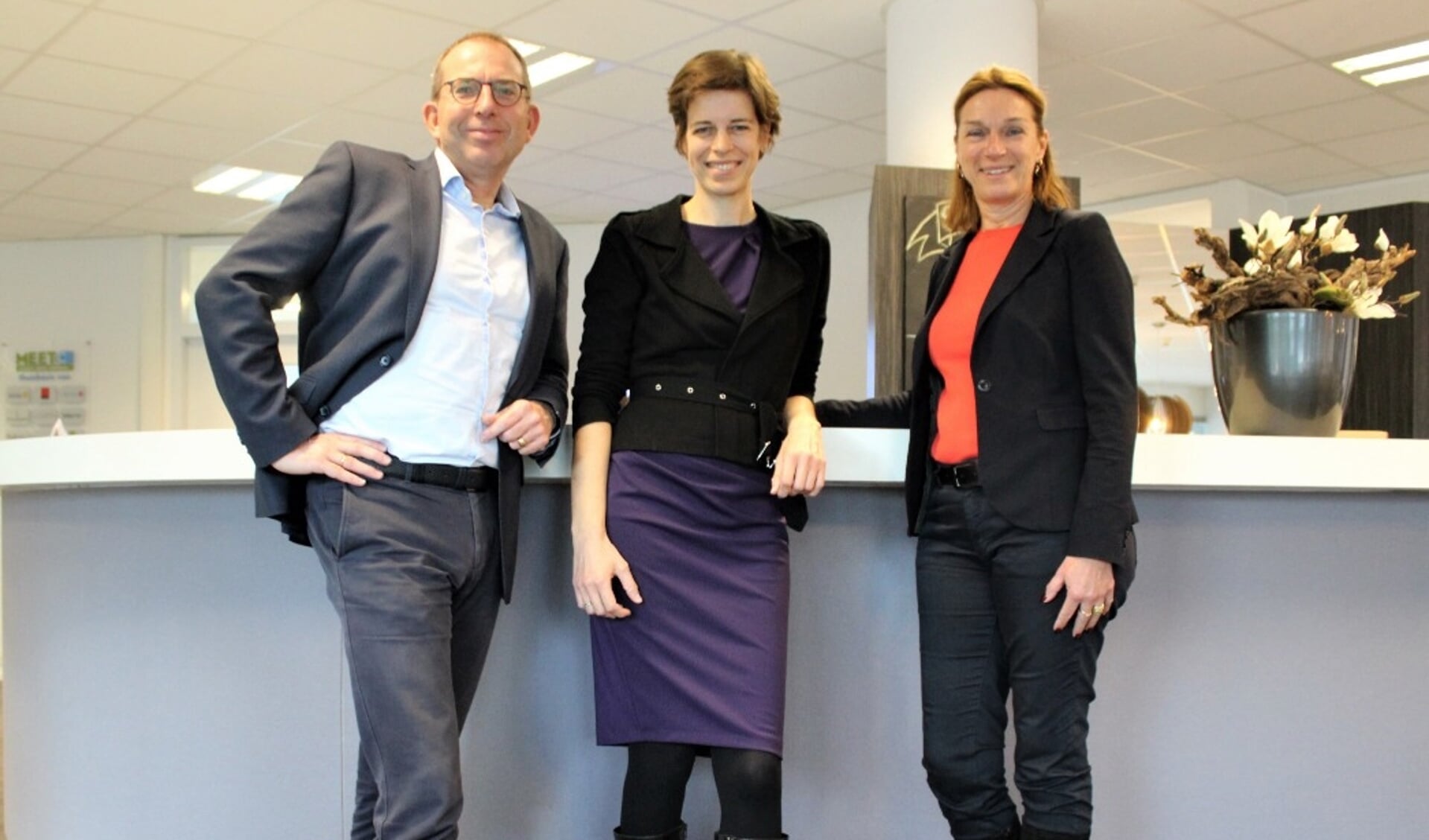 Edward van der Meijden, Adrienne Vertooren en Ingrid Cantrijn.